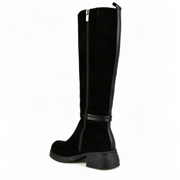 lady's high boots genuin leather black 0162882