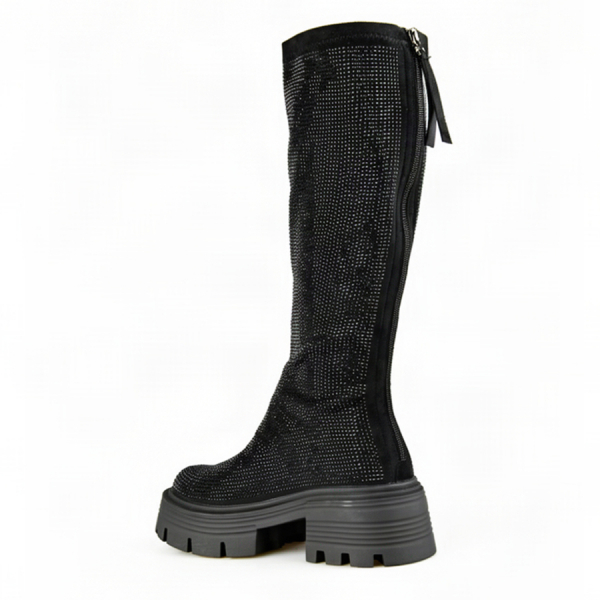 lady's high boots textile black 0162414