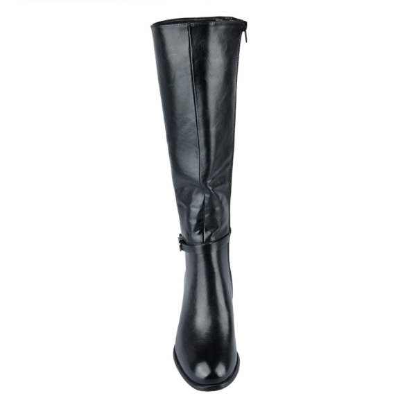 lady's high boots synthetic leather black 0162922