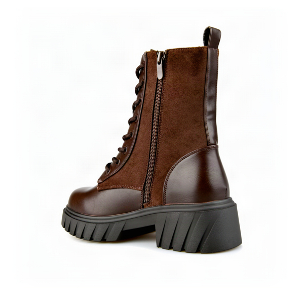 lady's boots textile/synthetic leather brown 0162470