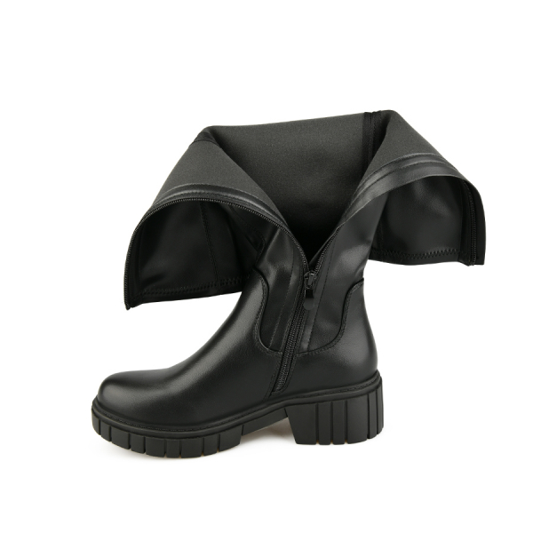 lady's high boots synthetic leather black 0162033
