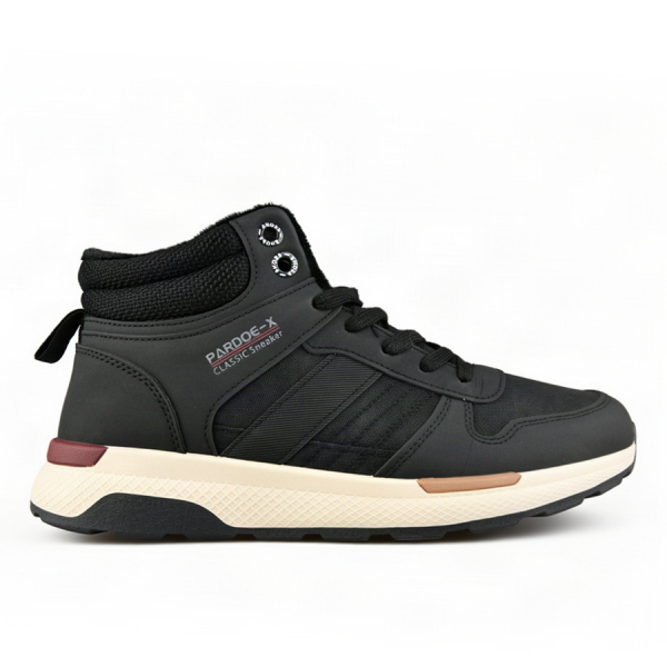 men's boots synthetic leather black