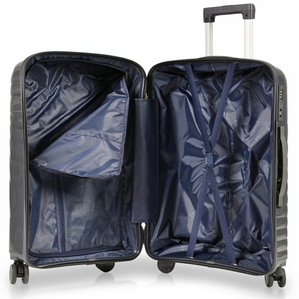 big suitcase polypropylene  dark gray 0161606