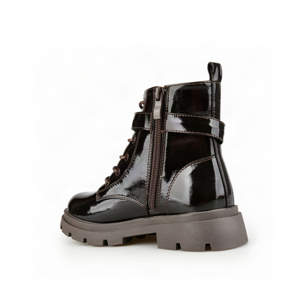 kids boots synthetic leather dark brown 0162540