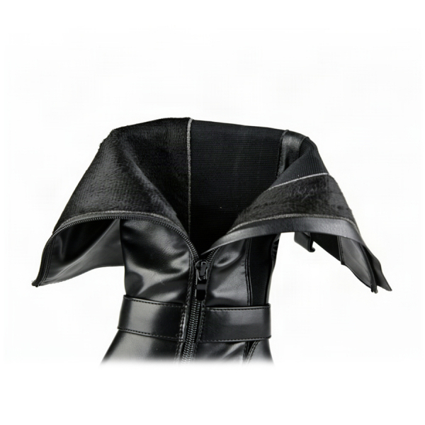 lady's high boots textile/synthetic leather black 0162438