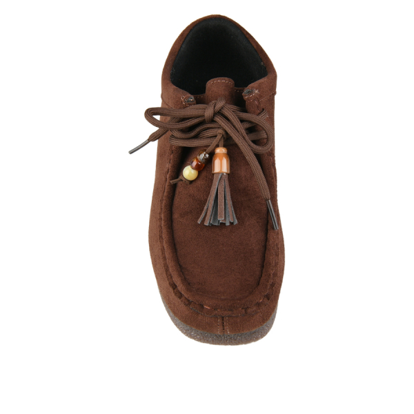 lady's shoes textiles brown 0162321