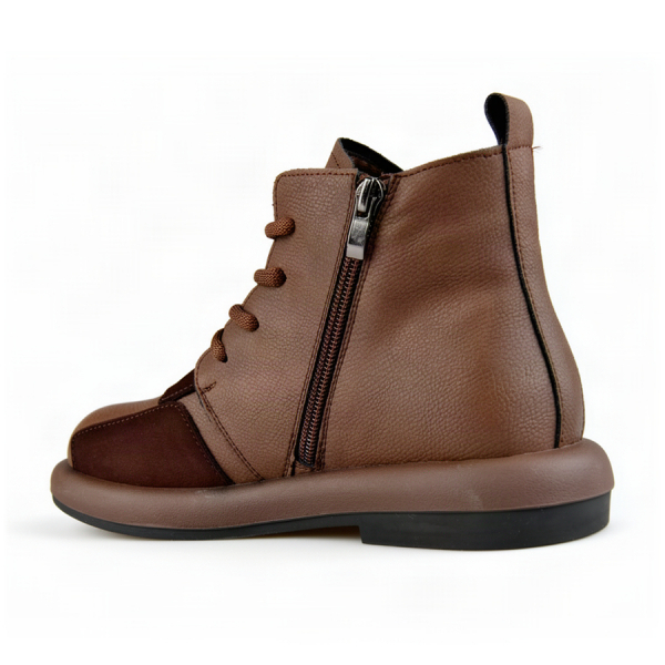 lady's boots genuin leather dark brown 0162858