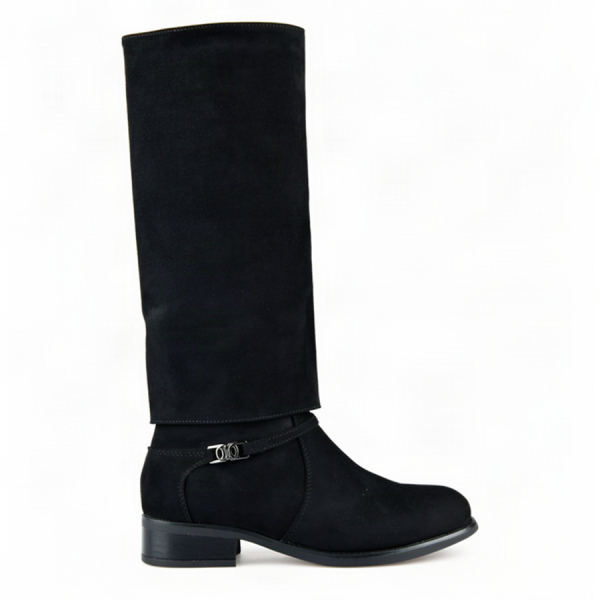 lady's high boots textile black