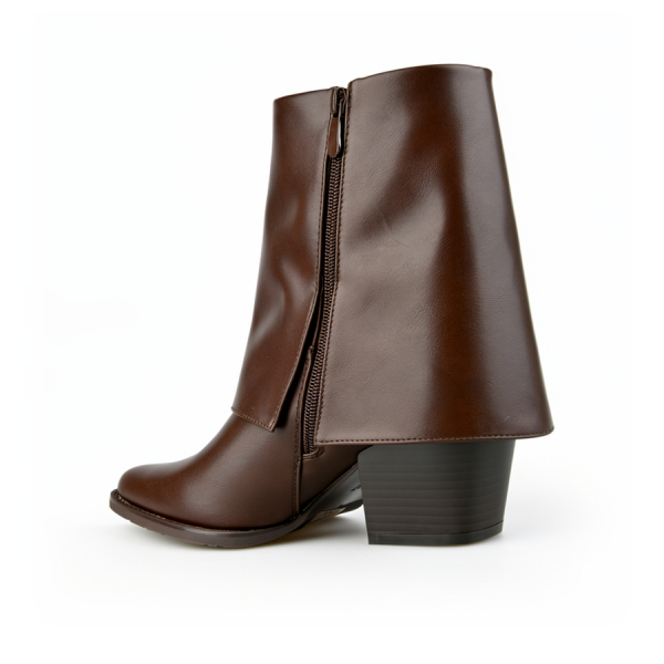 lady's boots synthetic leather brown 0162828