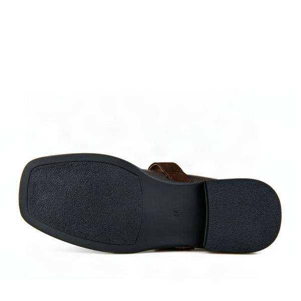 lady's shoes synthetic leather/textile brown 0162885