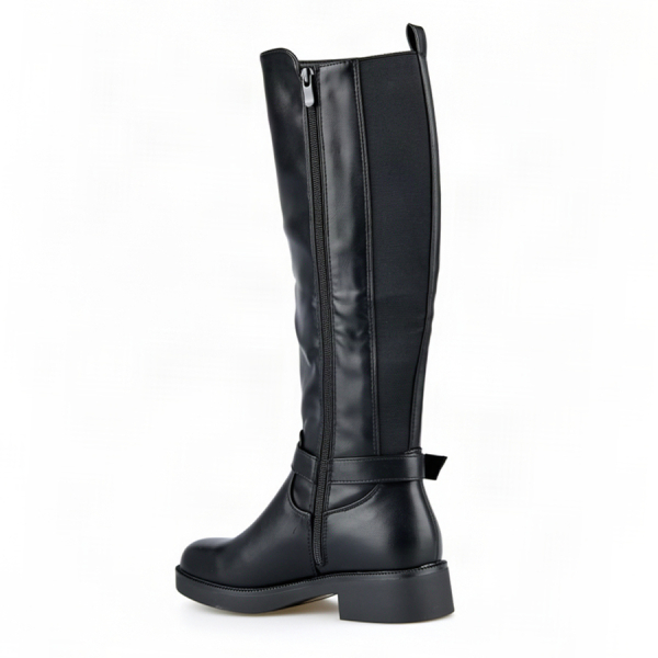 lady's high boots synthetic leather/textile black 0162500