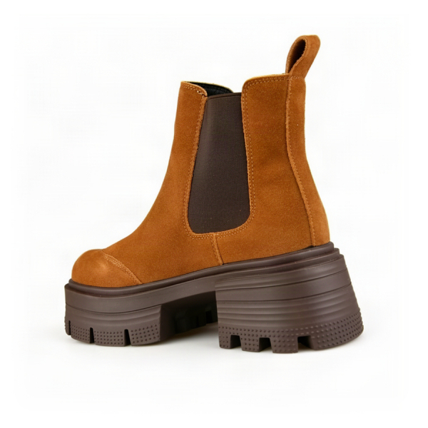lady's boots genuin leather brown 0162875