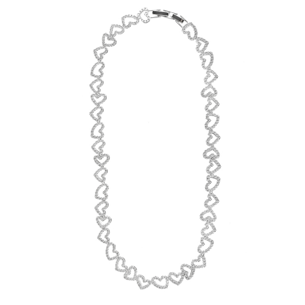 lady's necklace and earrings set copper silver 0165168