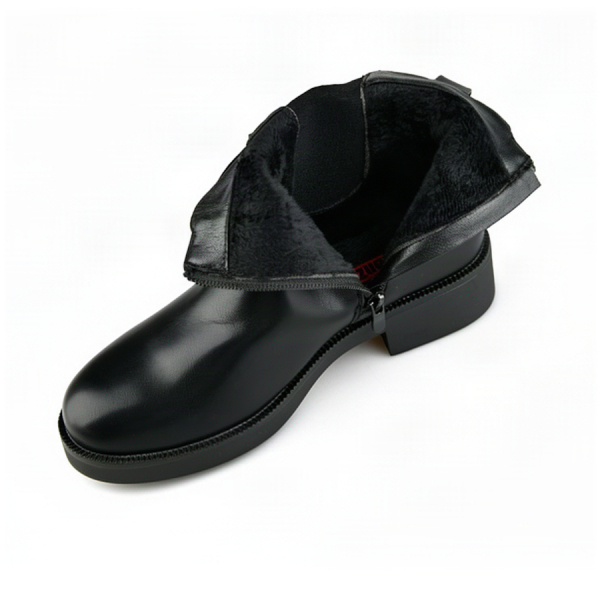 lady's boots textile/synthetic leather black 0162476