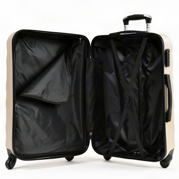 big suitcase ABS plastic  beige 0163656