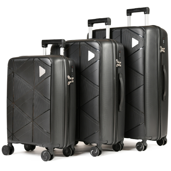 big suitcase polypropylene black 0161585