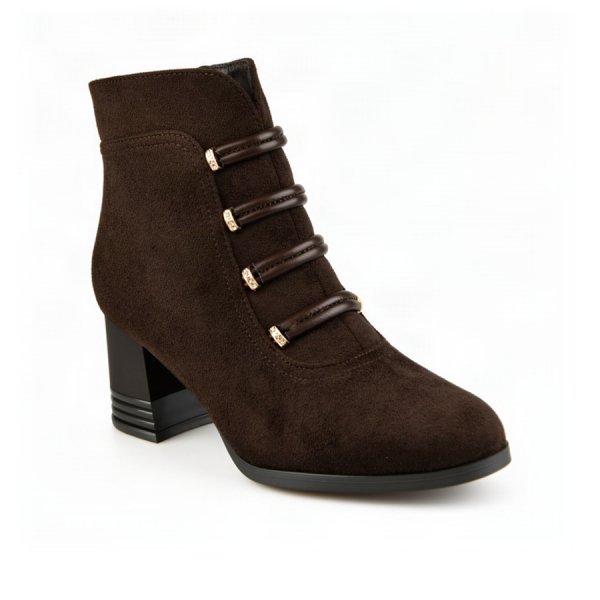 lady's boots textile brown 0162452