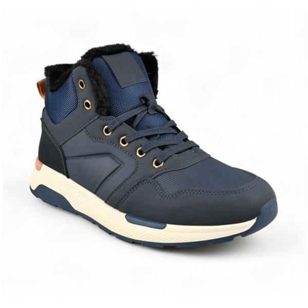 men's boots synthetic leather/textile dark blue 0162606