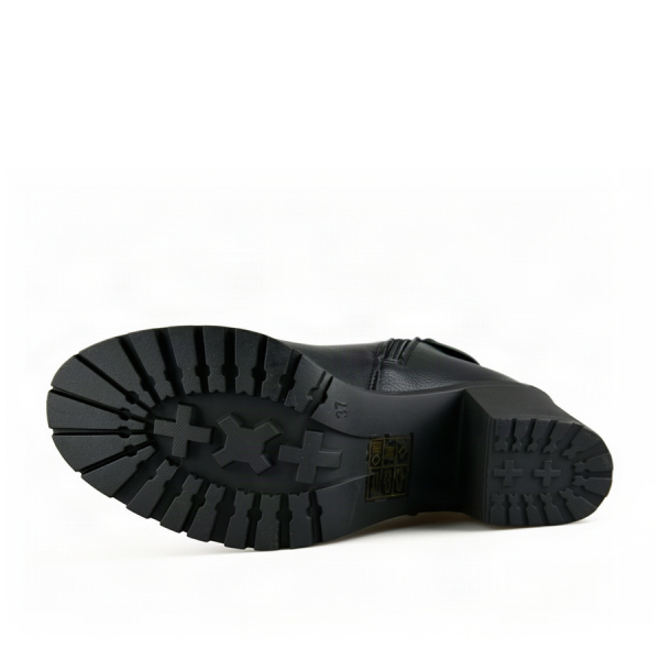 lady's high boots textile/synthetic leather black 0162507