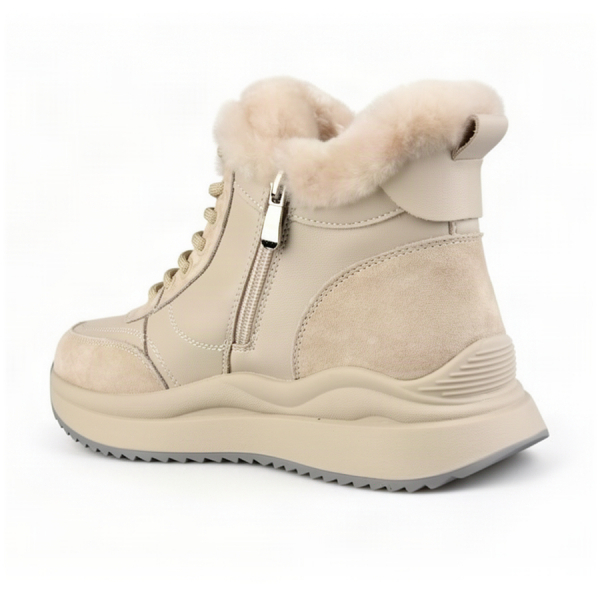 lady's boots genuin leather beige 0162870