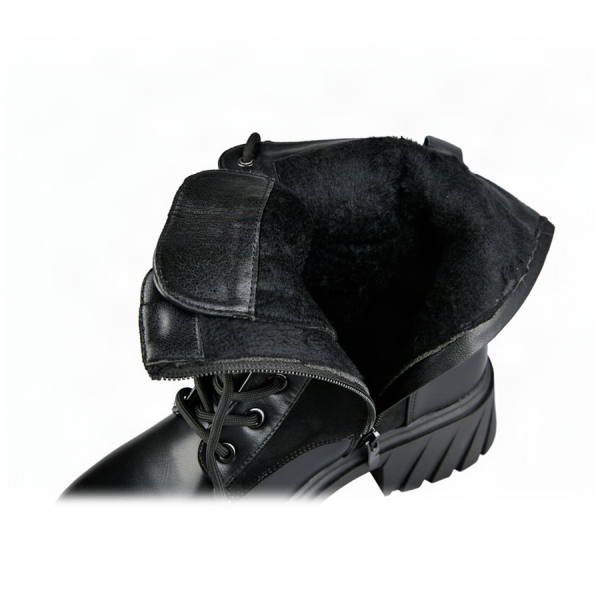 lady's boots textile/synthetic leather black 0162469