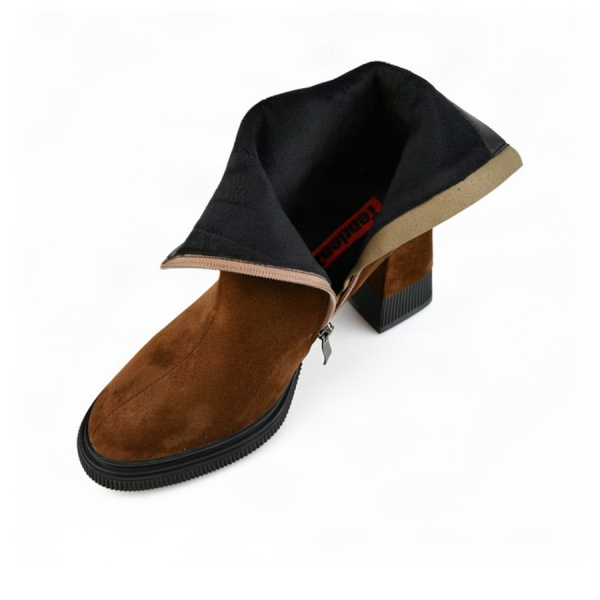 lady's boots textile brown 0162095
