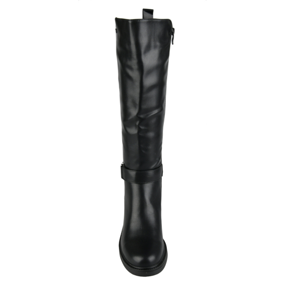 lady's high boots textile/synthetic leather black 0162438