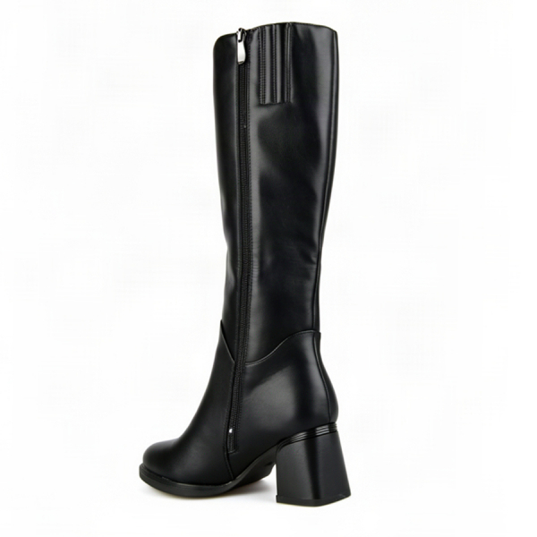 lady's high boots synthetic leather black 0163404