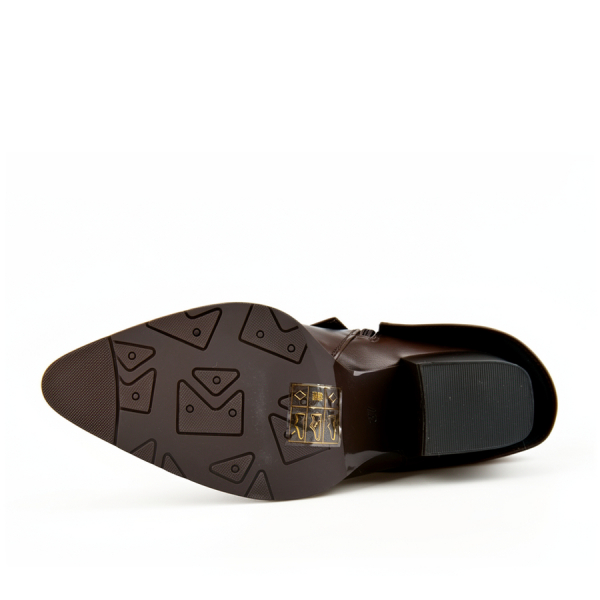 lady's boots synthetic leather brown 0162828
