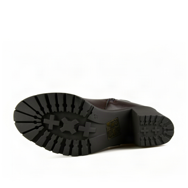lady's high boots textile/synthetic leather brown 0162508