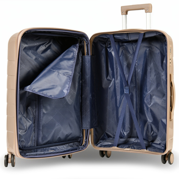 big suitcase polypropylene light brown 0161597