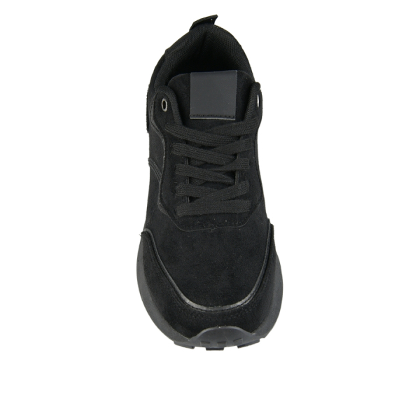 lady's sneakers textile black 0162576