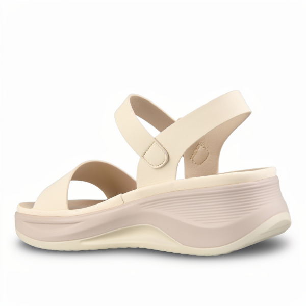 lady's sandals synthetic leather beige 0161147