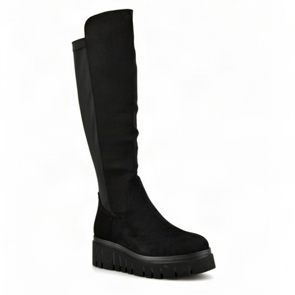 lady's high boots textile black 0162509