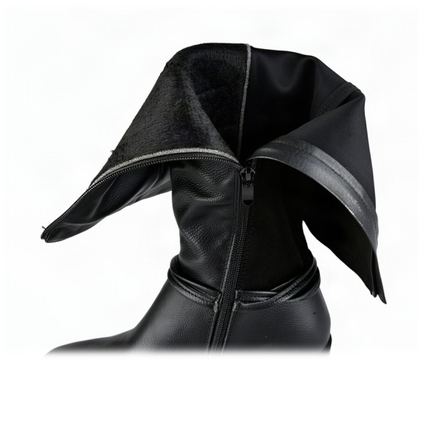 lady's high boots textile/synthetic leather black 0162507