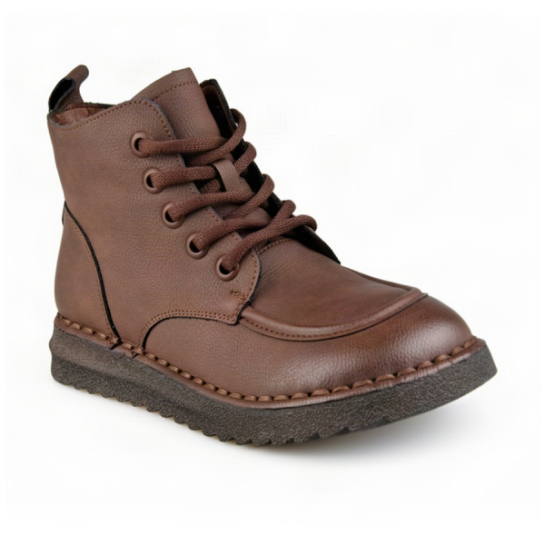 lady's boots genuin leather dark brown 0162861