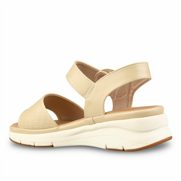 дамски сандали еко кожа бежови 0160687