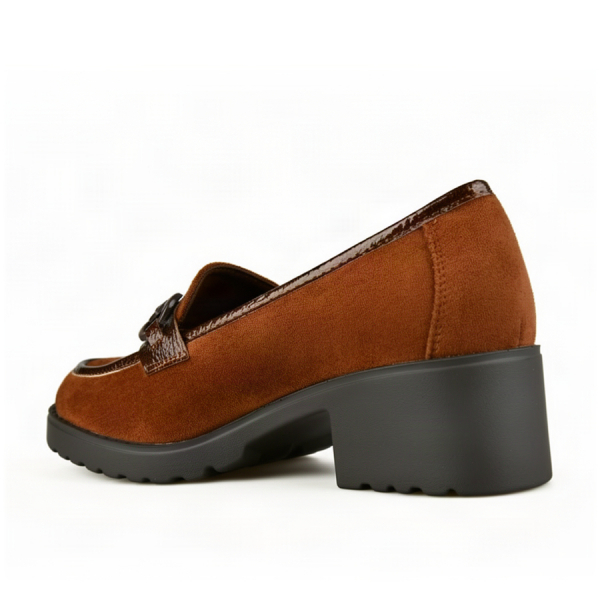 lady's shoes textile/synthetic leather light brown 0162902