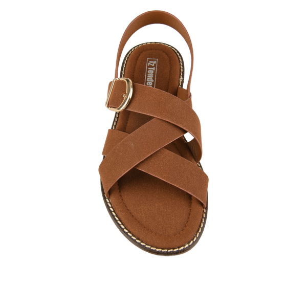 lady's sandals textiles brown 0161160