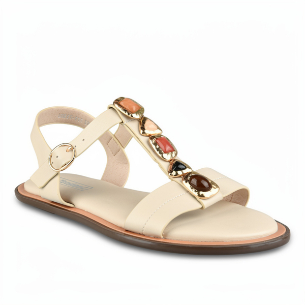 lady's sandals synthetic leather white 0161150
