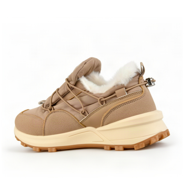 lady's shoes textile/eco leather light brown 0163091