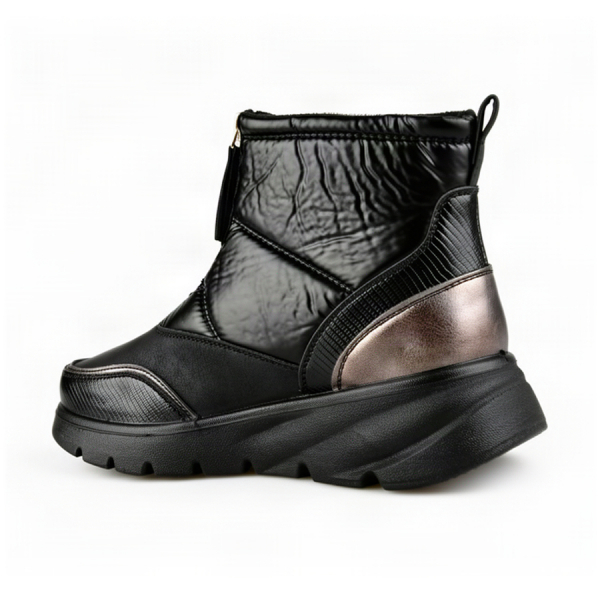 lady's boots synthetic leather/textile black 0163262