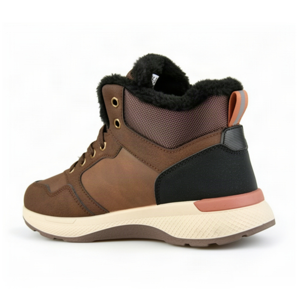 men's boots synthetic leather/textile brown 0162605