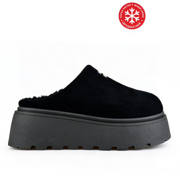 lady's clogs textiles black