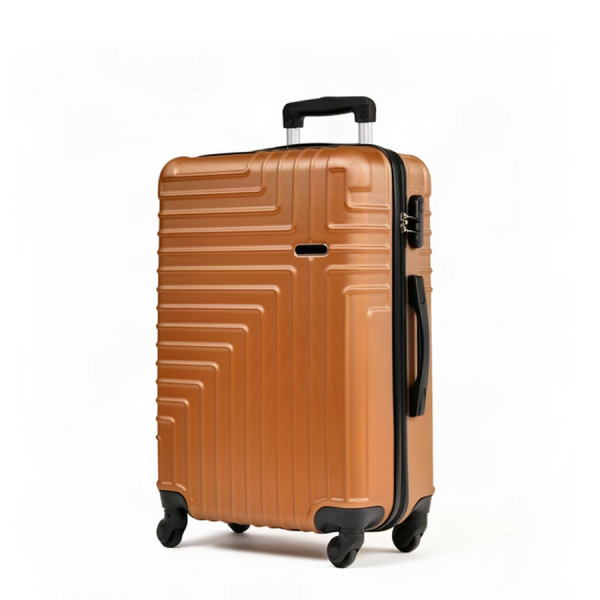 medium suitcase ABS plastic brown 0163682