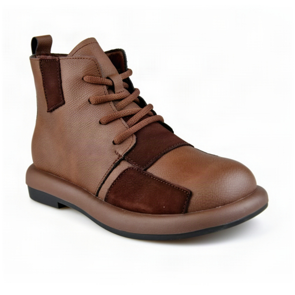 lady's boots genuin leather dark brown 0162858