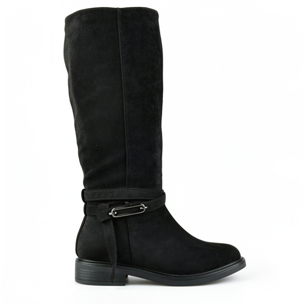lady's high boots textiles black