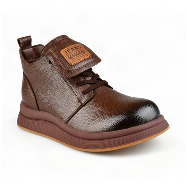 lady's boots genuin leather dark brown