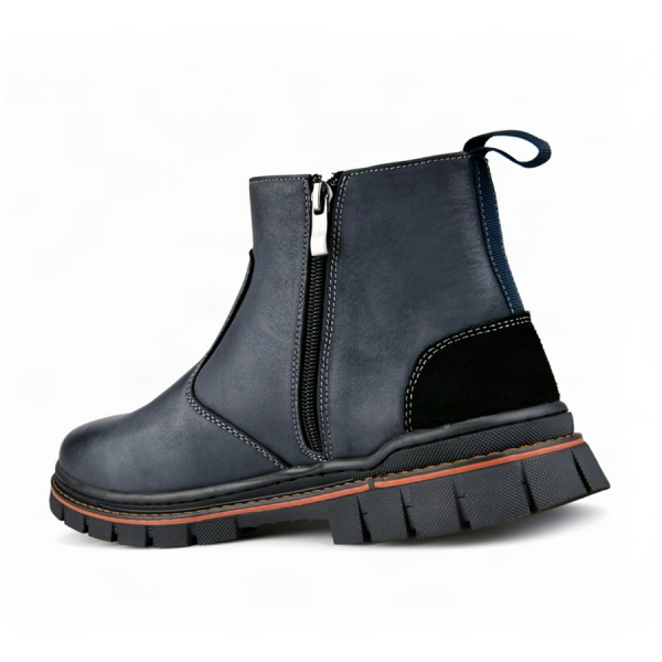 men's boots genuin leather dark blue 0162960