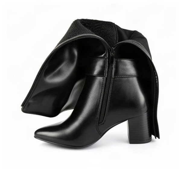 lady's high boots synthetic leather black 0162505